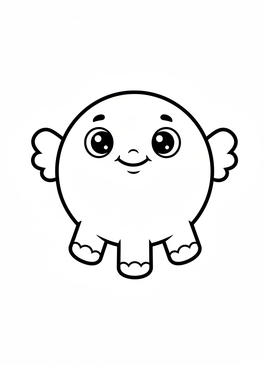 Cute Fluffernutter Coloring Page for Kids