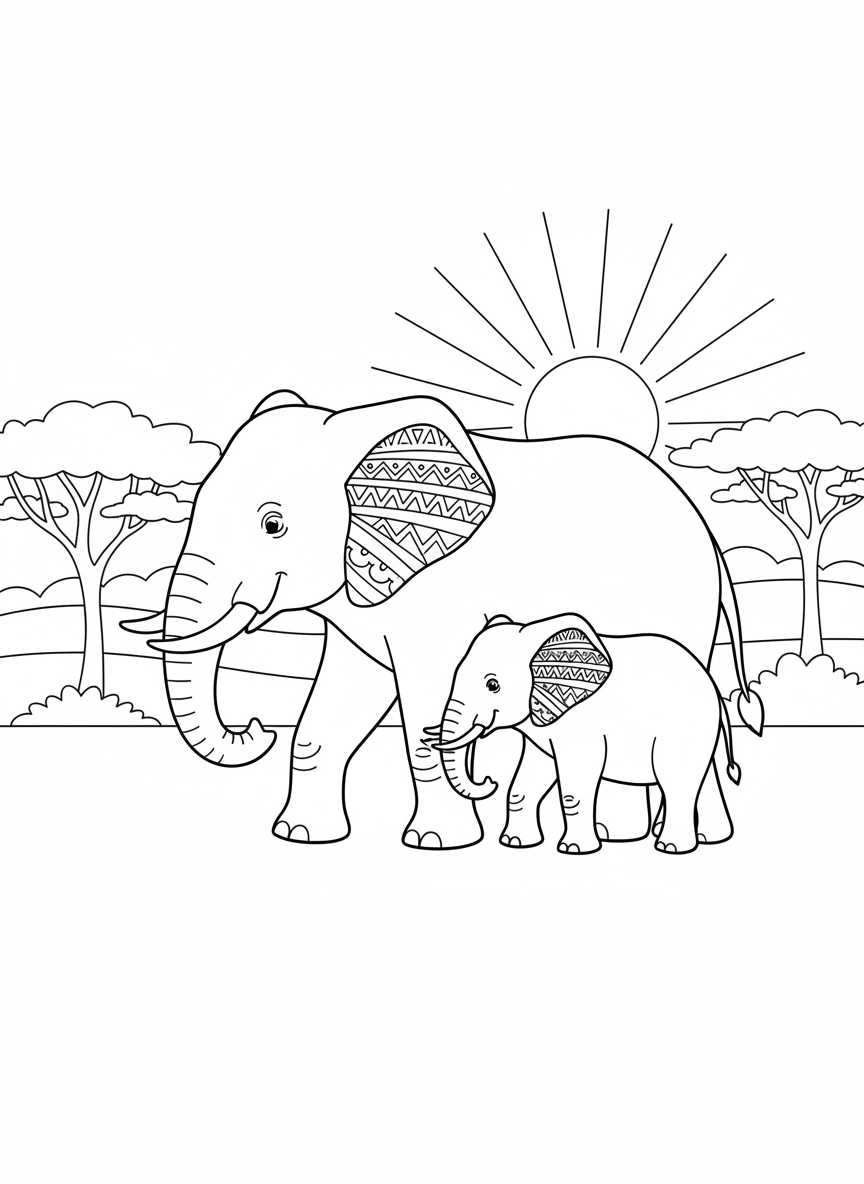 Elephant Family Savanna Adventure