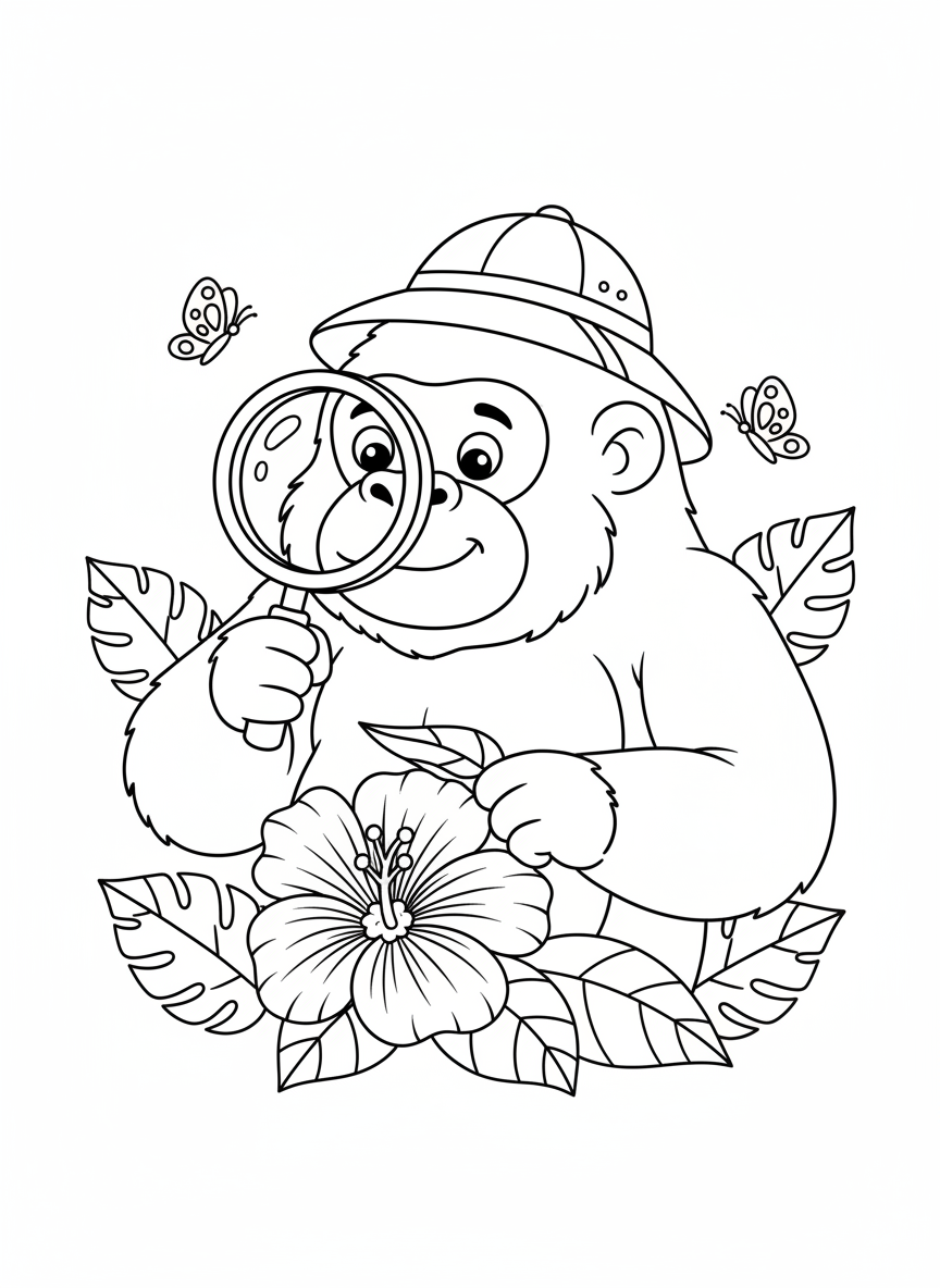 Gorilla Explorer in Jungle