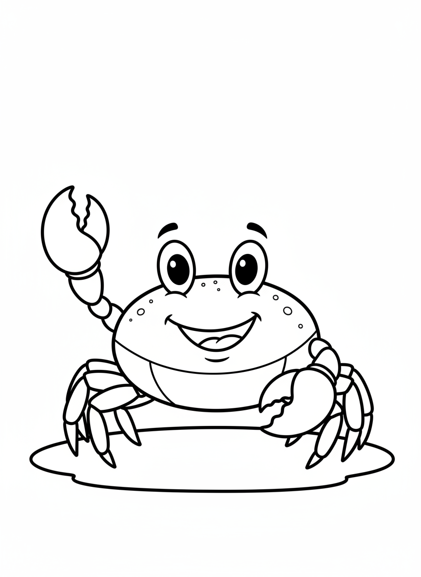 Waving Christmas Island Red Crab Coloring Page