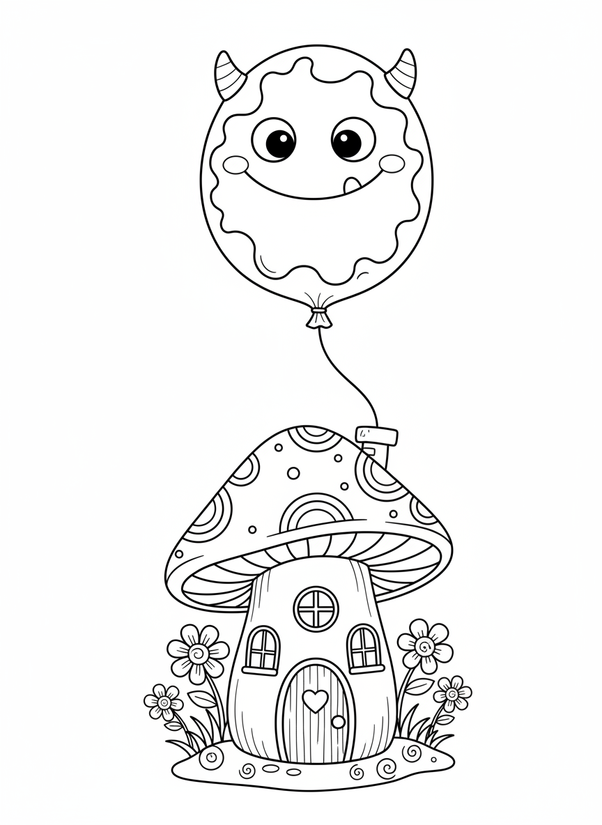 Whimsical Monster Balloon House
