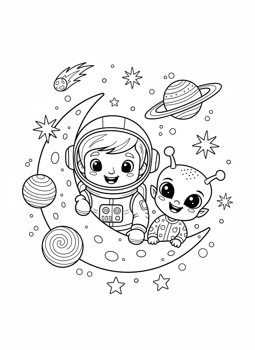 Cosmic Hide-and-Seek: Astronaut & Alien Fun