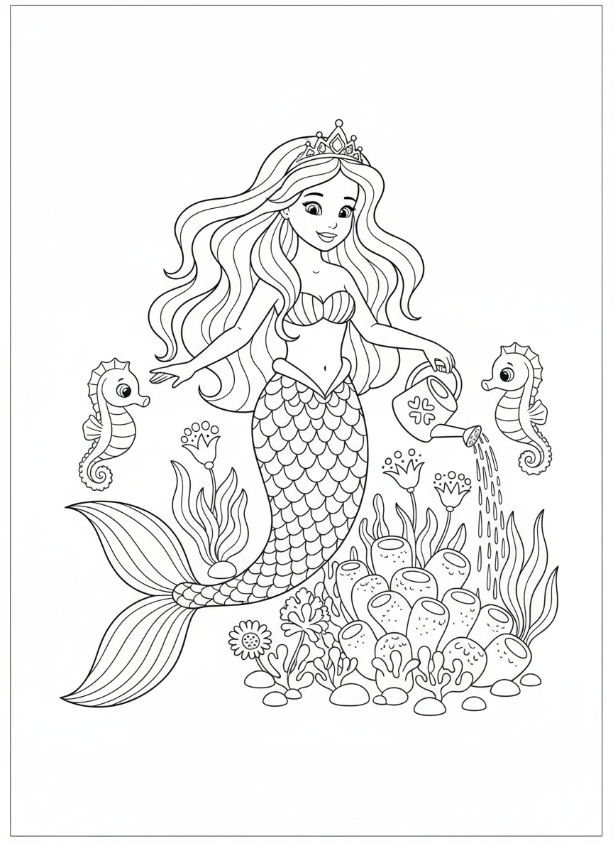 Mermaid Princess's Enchanted Garden