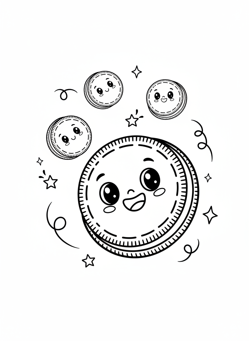 Juggling Oreo Cookie Fun Coloring Page