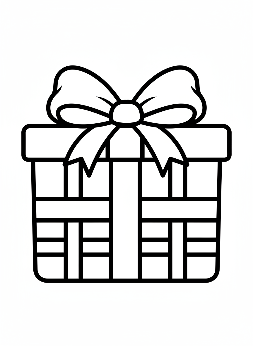 Fun Birthday Present Coloring Page for Kids