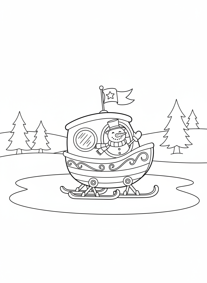Ice Car Adventure: Snowman Fun!