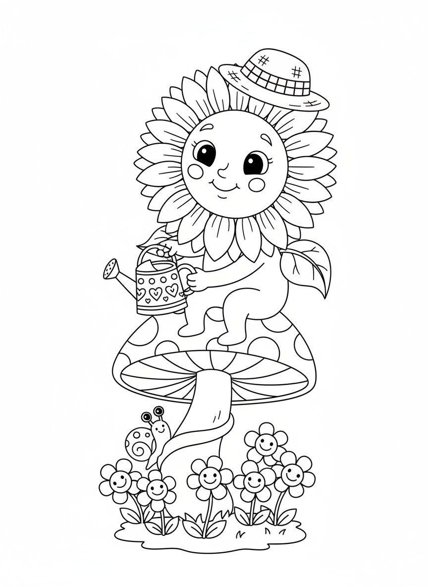 Sunflower & Snail Garden Fun