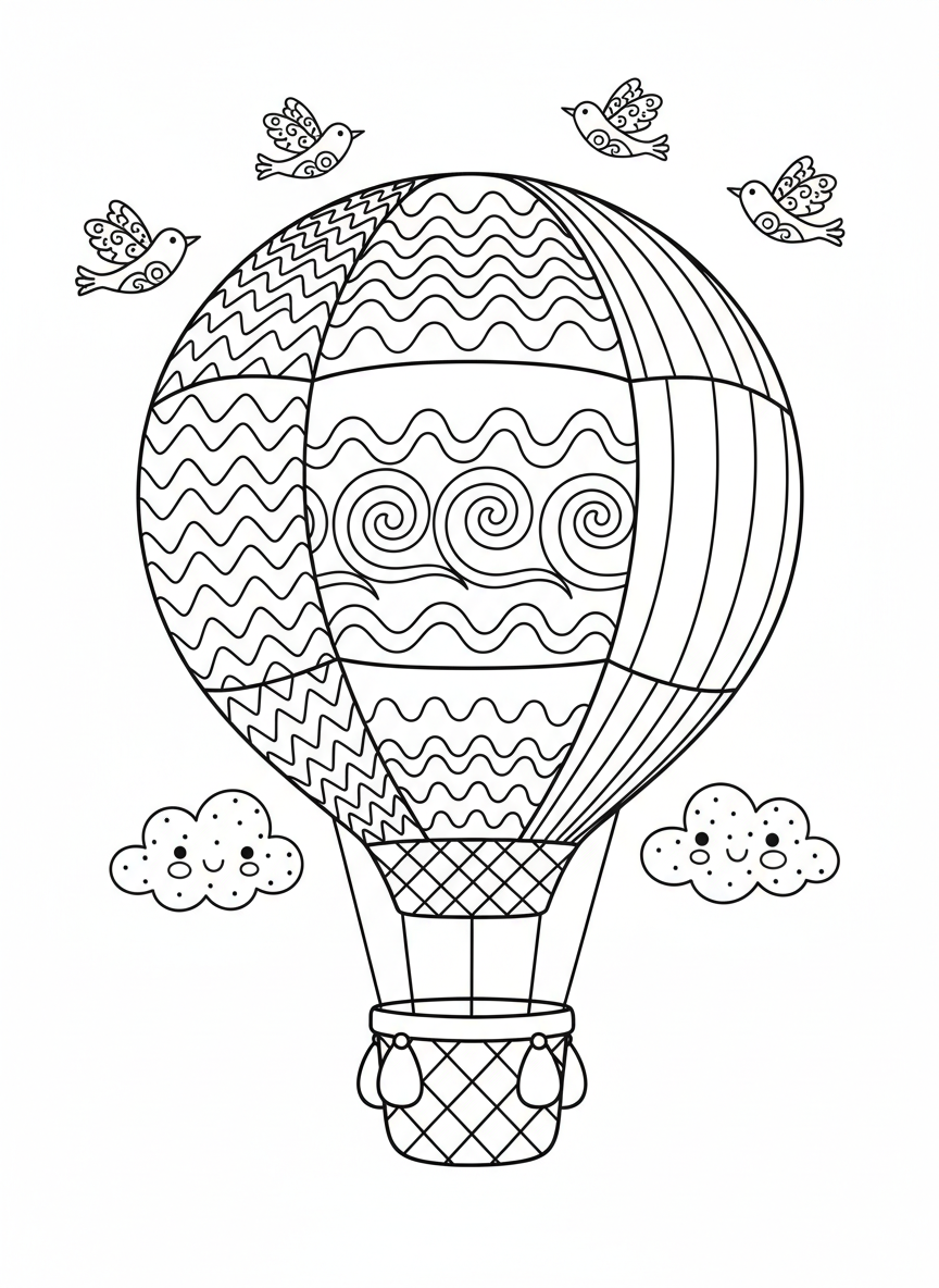 Whimsical Hot Air Balloon Adventure for Kids