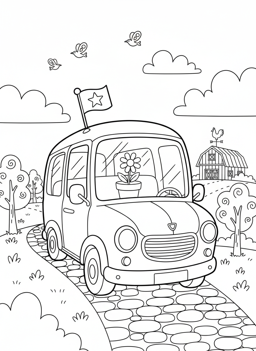 Whimsical Mini-Bus Adventure