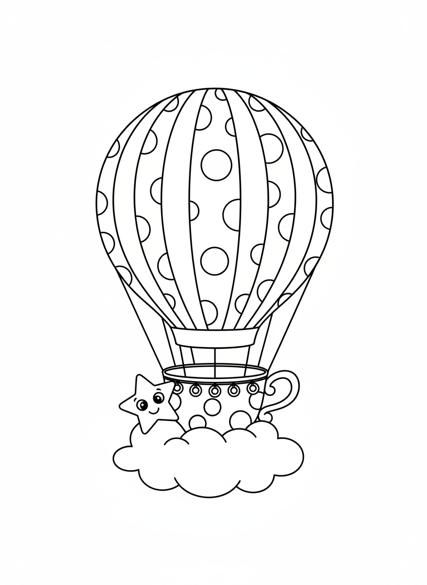 Whimsical Teacup Hot Air Balloon Adventure